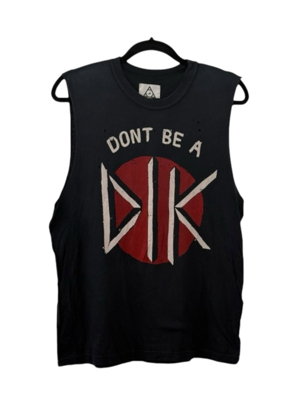 Rare: UNIF 𖤐 Dave Navarro’s Don’t Be a Dik Muscle Tee Tank 𖤐 Vintage Black 𖤐 XS - Picture 3 of 16